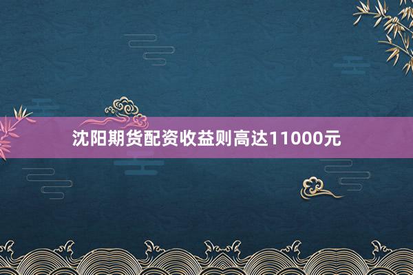 沈阳期货配资收益则高达11000元