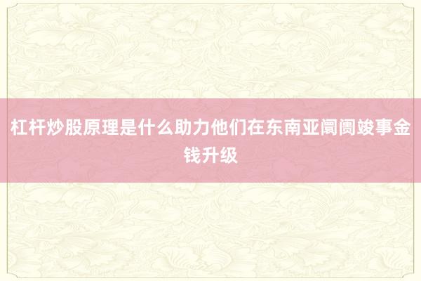 杠杆炒股原理是什么助力他们在东南亚阛阓竣事金钱升级